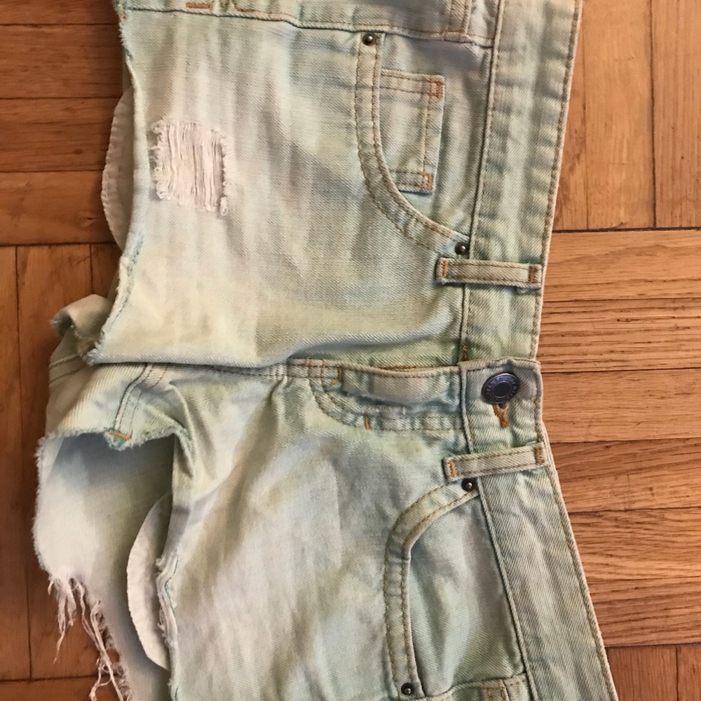 blue ombré shorts